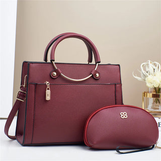 شنطة جلد مميزة للنساء - 2024 Fashion Ladies Shoulder Bags Set La