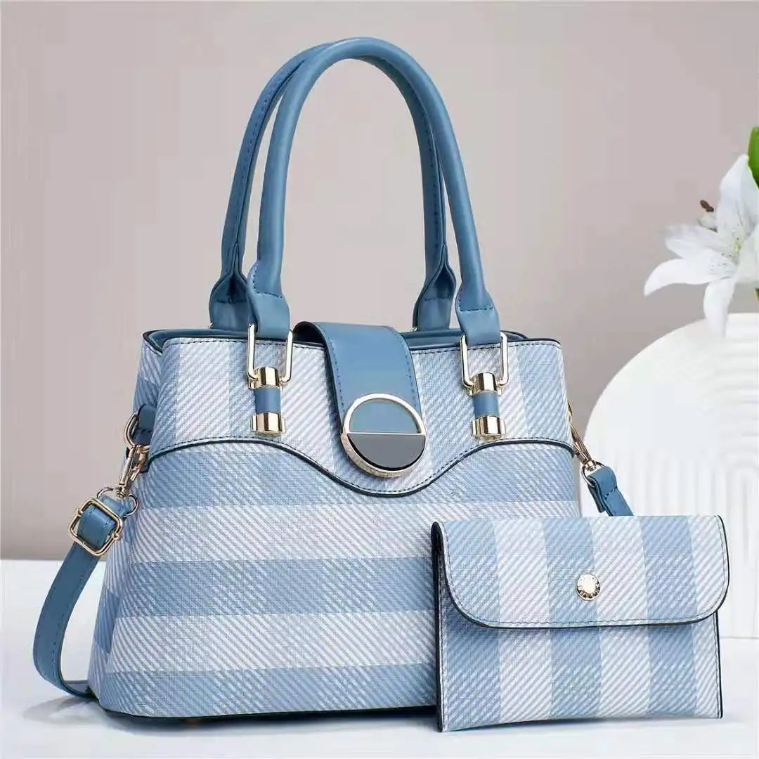 شنطة جلد كلاسيك للنساء - Custom logo PU Leather Bags Women Handba