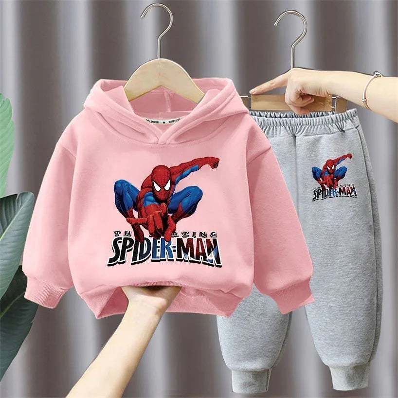 cheap price جديد أولاد' كاجوال outfits two-piece cotton hoodie بدلة with foreign ستايل cartoon printed توب children's sizes
