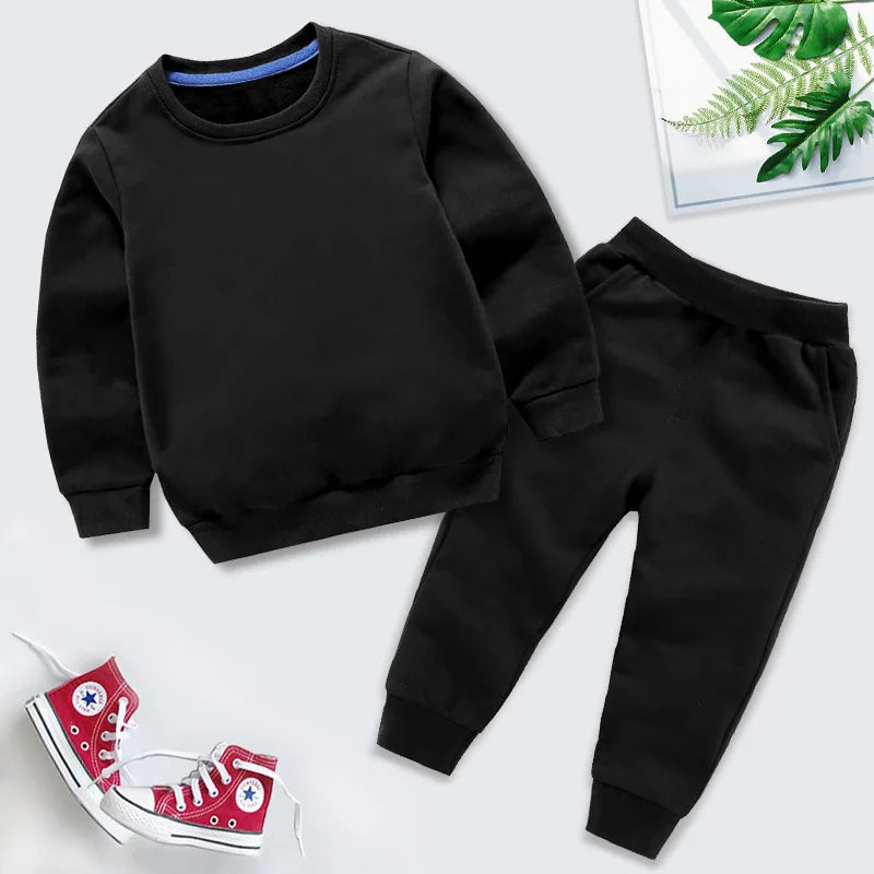 children's كاجوال fashionable sports leisure بدلة 100% cotton أكمام طويلة pants for أولاد and بنات toddler