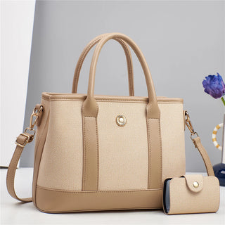 شنطة يد كاجوال للنساء - 2025 New PU Leather Women Bags Set 2 in