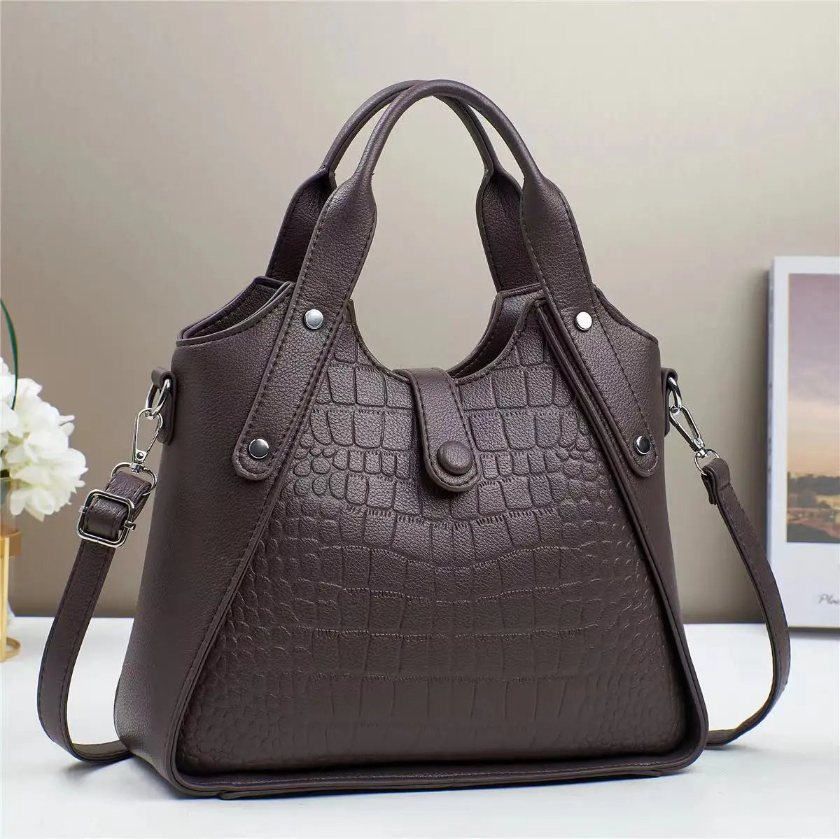 شنطة نسائية موضة 2025 للنساء - 2025 Crocodile Pattern Women's Handbag L