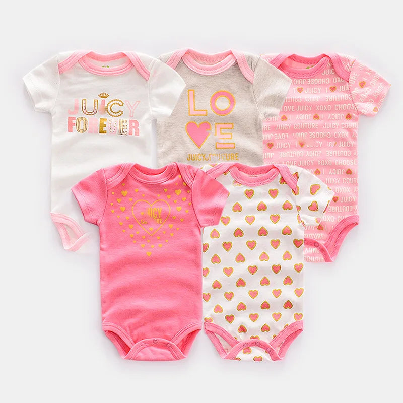 100% cotton infant pajamas newborn five-piece بدلة romper baby clothes