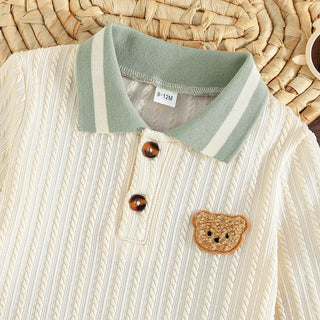 high quality cotton baby بنت joker طقم for ربيع خريف chic ستايل غربي ستايل fresh cute striped embroidery