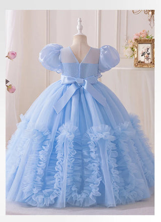 high quality بنات' floral chiffon فستان for wedding prom birthday party-children's بنت فستان أميرة أكمام قصيرة cute