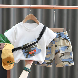 high quality korean ستايل صيف أكمام قصيرة shorts طقم for أولاد أطفال comfortable cute cartoon print