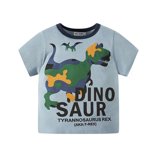 hot sale أولاد baby صيف o-neck t-shirt كاجوال ستايل 100% cotton animal print ناعم breathable plus size 200 grams knitted odm