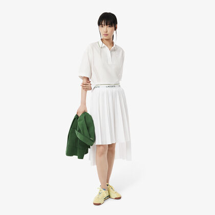 تنورة ميدي مطوية غير متماثلة Lacoste