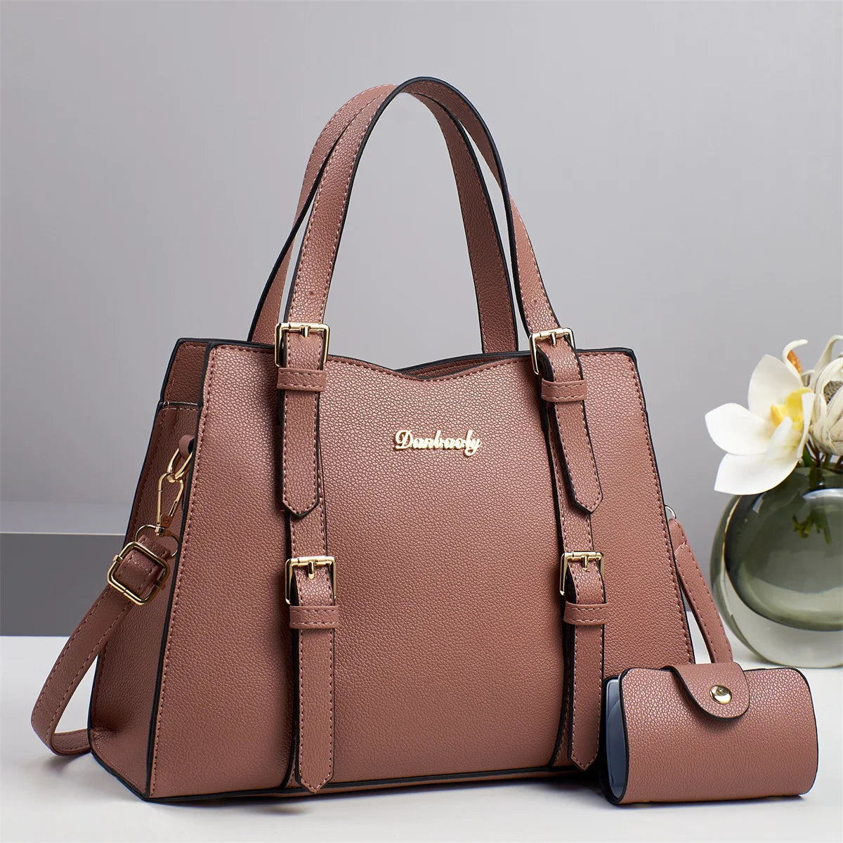 شنطة كتف ترند للنساء - Luxury Designer Women's Split PU Leather
