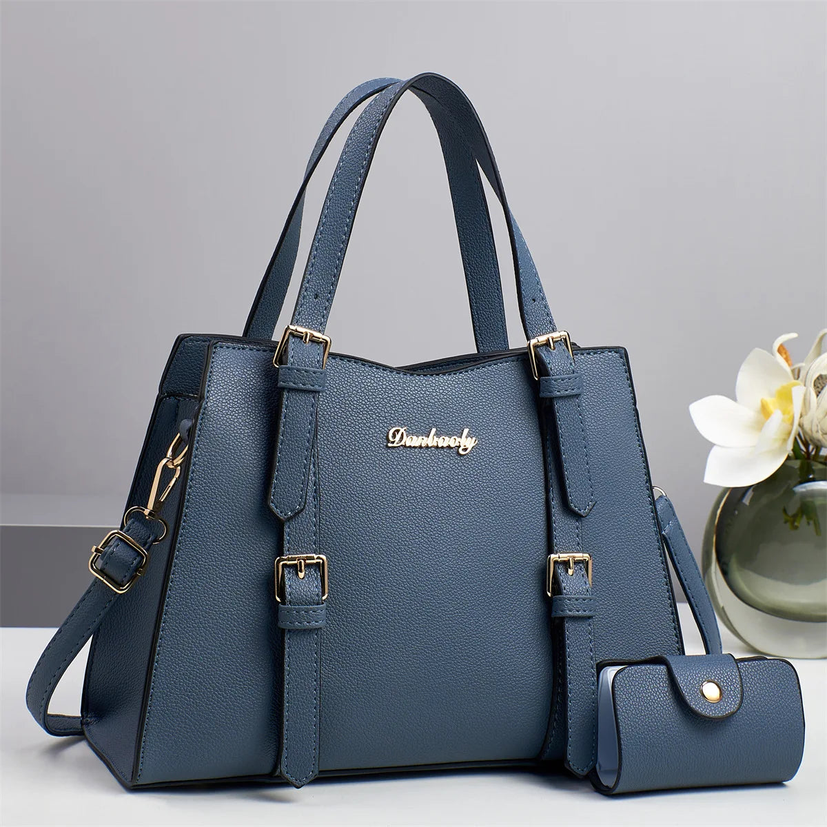 شنطة كتف ترند للنساء - Luxury Designer Women's Split PU Leather