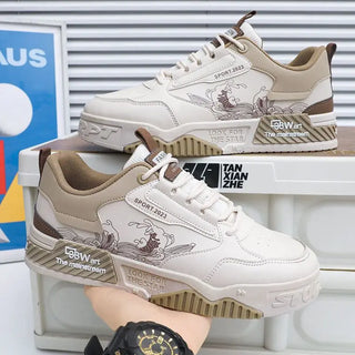 سنيكر رجالي – جلد صناعي، تهوية مريحة