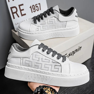 حذاء رياضي رجالي - أبيض – تهوية مريحة