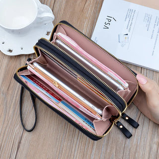 شنطة صغيرة أنيقة للنساء - New 2025 Double Zipper Hand Purse Lady's