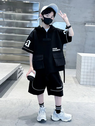 جديد 5-15y أولاد' صيف sports بدلة children's طقم قطعتين cotton أكمام قصيرة shorts and clothing for أطفال