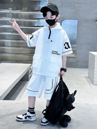 جديد 5-15y أولاد' صيف sports بدلة children's طقم قطعتين cotton أكمام قصيرة shorts and clothing for أطفال