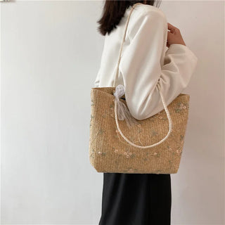 شنطة نسائية كلاسيك للنساء - New Arrival Fashion Straw Braided Bags B