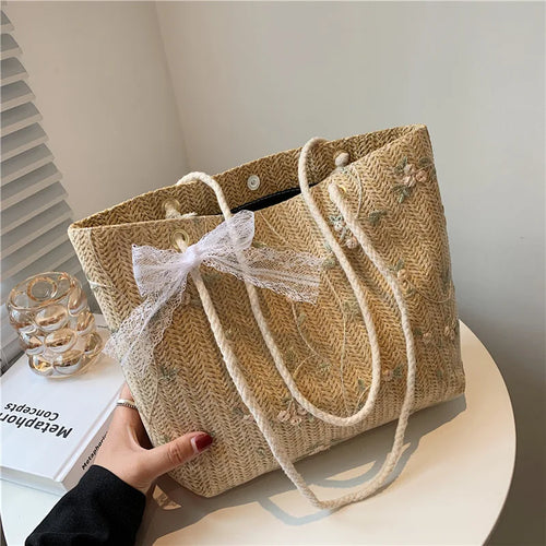 شنطة نسائية كلاسيك للنساء - New Arrival Fashion Straw Braided Bags B