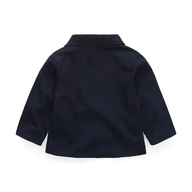 جديد baby boutique wholesale أكمام طويلة bowtie shirt clothing طقم أولاد fancy elegant كاجوال بدلة طقم