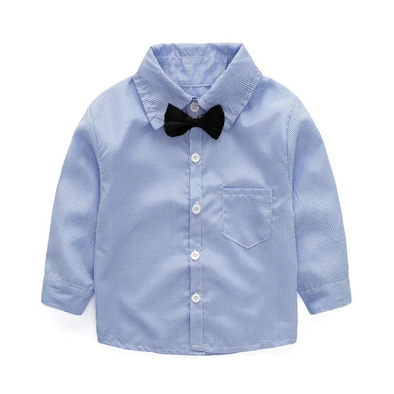 جديد baby boutique wholesale أكمام طويلة bowtie shirt clothing طقم أولاد fancy elegant كاجوال بدلة طقم