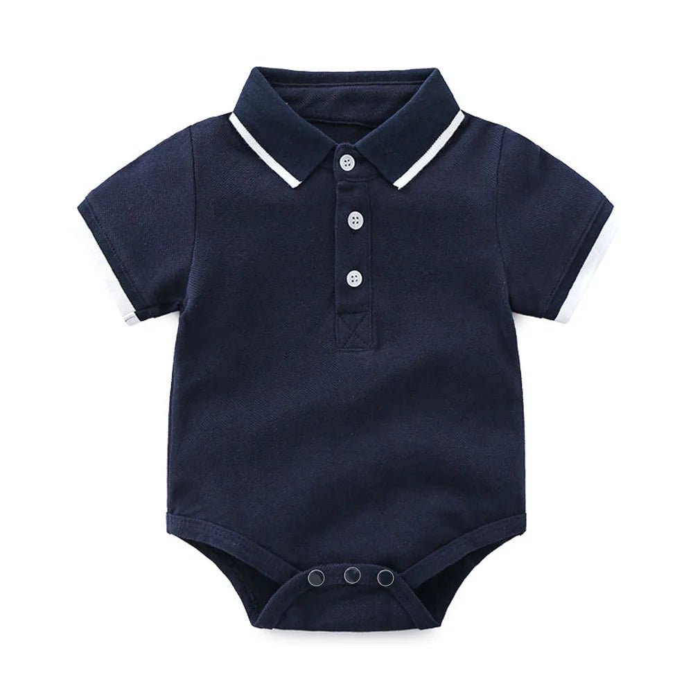 جديد baby ولد clothes طقم children صيف polo romper قصير 2pcs بدلة ولد clothing sets
