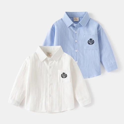 جديد baby أكمام طويلة shirt korean edition fashion embroidered children's shirt