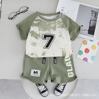 جديد أولاد' كاجوال صيف wear صيف جديد children's breathable cotton sports أكمام قصيرة shorts طقم قطعتين