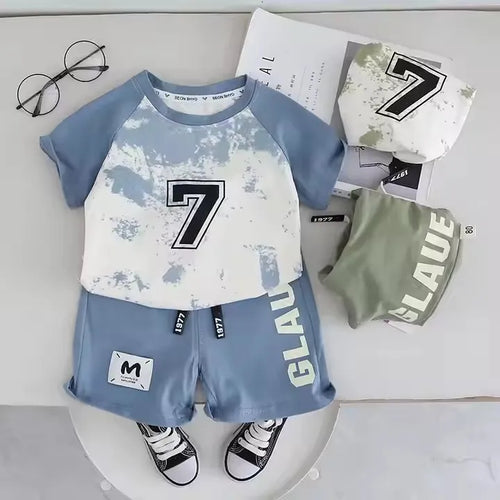 جديد أولاد' كاجوال صيف wear صيف جديد children's breathable cotton sports أكمام قصيرة shorts طقم قطعتين