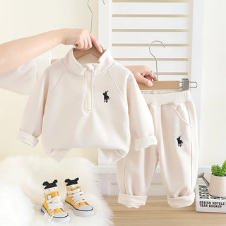 جديد أولاد' طقم children's ربيع وخريف standing collar طقم half zipper طقم قطعتين