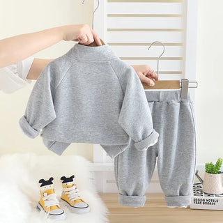جديد أولاد' طقم children's ربيع وخريف standing collar طقم half zipper طقم قطعتين