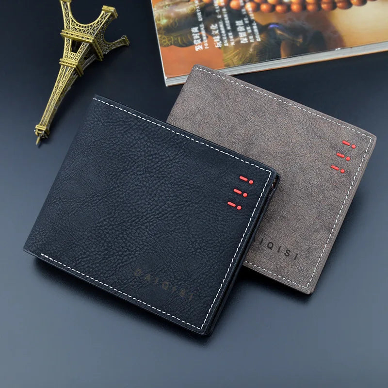 شنطة يد شيك للنساء - New Men's Wallet Men Short Simple Retro