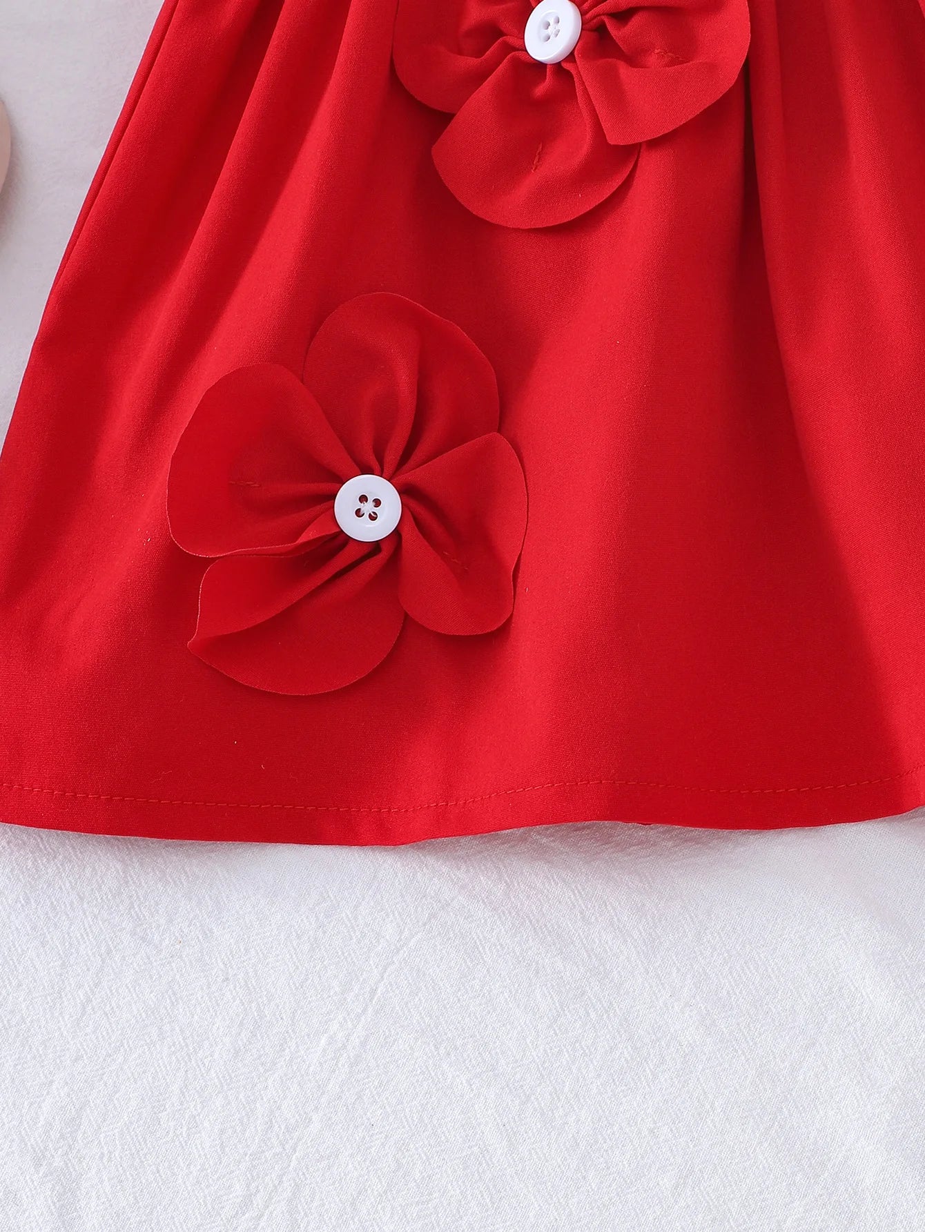 جديد newborn بنات red فستان formal embroidery and flower decor for daily occasions