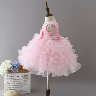 جديد أميرة فستان puff layered جيب little children flower بنت فستان birthday party evening فستان for 1-6year