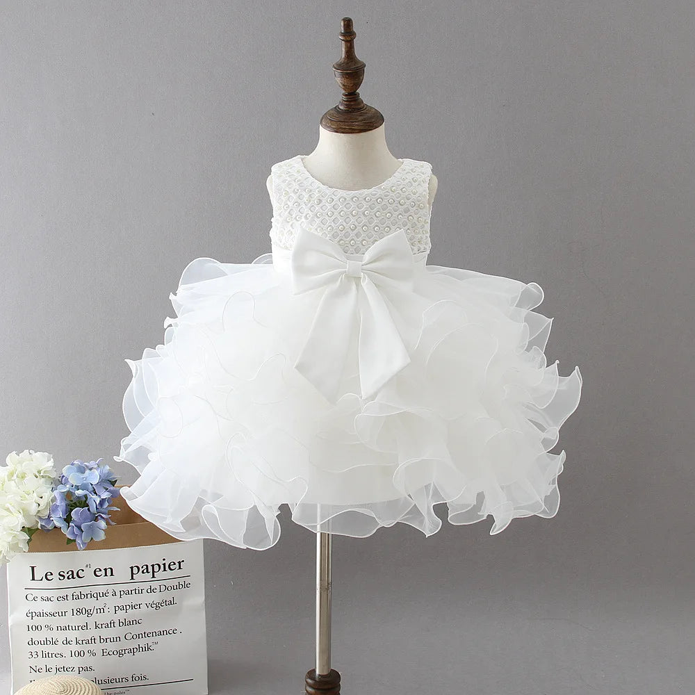 جديد أميرة فستان puff layered جيب little children flower بنت فستان birthday party evening فستان for 1-6year