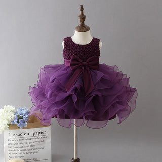 جديد أميرة فستان puff layered جيب little children flower بنت فستان birthday party evening فستان for 1-6year