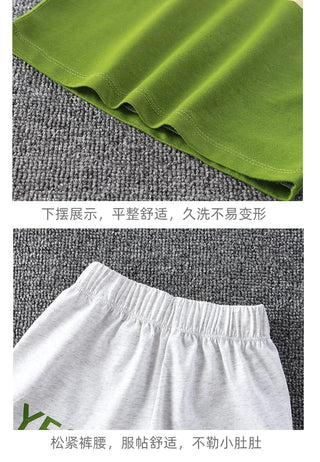 جديد صيف children's wear cool korean-ستايل بدون أكمام فيست طقم for أولاد 3-10 years old ناعم fabric minimum order 3sets