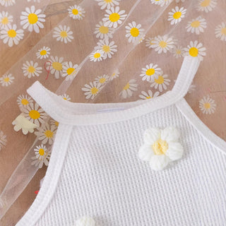 جديد صيف بنات بدلة halter بدون أكمام tops for daisy تل جيب طقم قطعتين