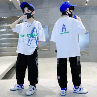 جديد صيف طقم for أولاد، أكمام قصيرةd pants، mid size أولاد، handsome صيف clothes كاجوال طقم قطعتين