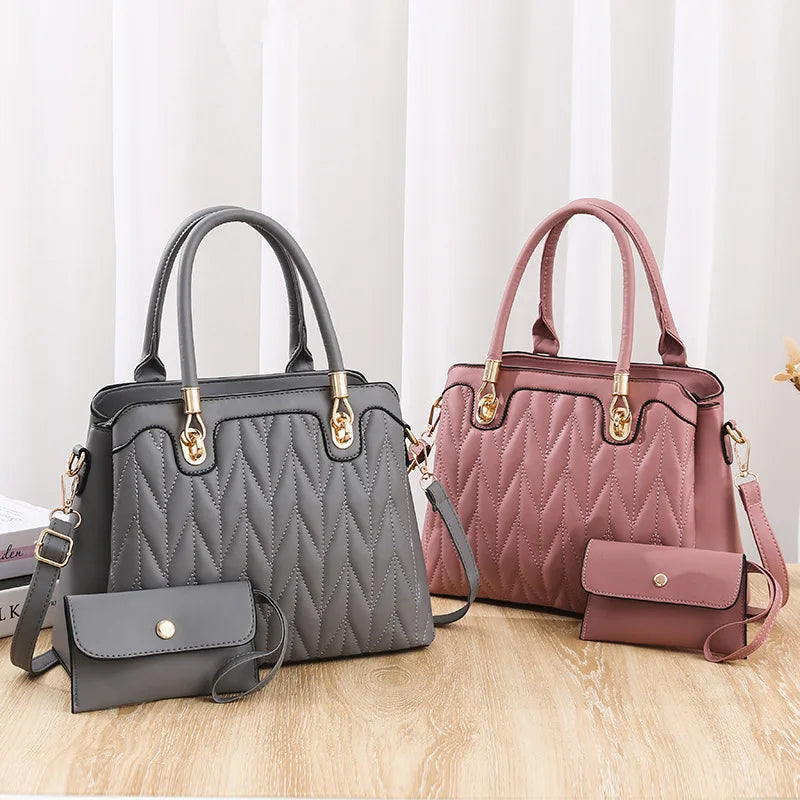 شنطة يد فاخرة للنساء - New Wholesale Fashion Quilted Leather La