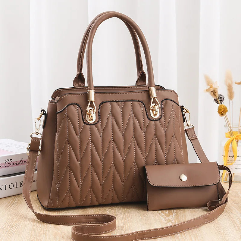 شنطة يد فاخرة للنساء - New Wholesale Fashion Quilted Leather La