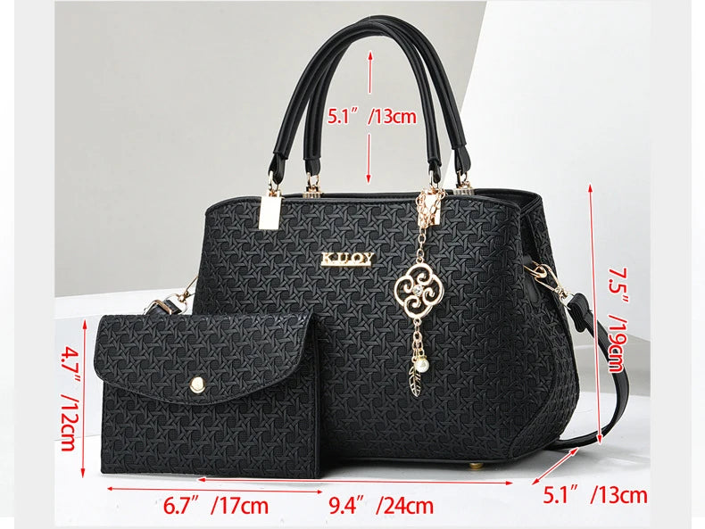 شنطة كروس شيك للنساء - New Wholesale Luxury Tote Bags Leather F