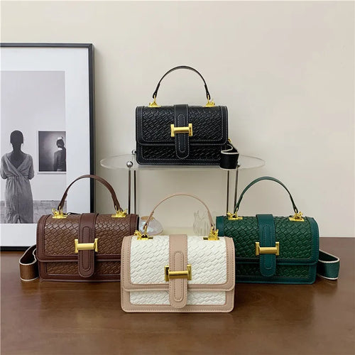 شنطة جلد كلاسيك للنساء - Newest Fashion Mini Crossbody Shoulder B