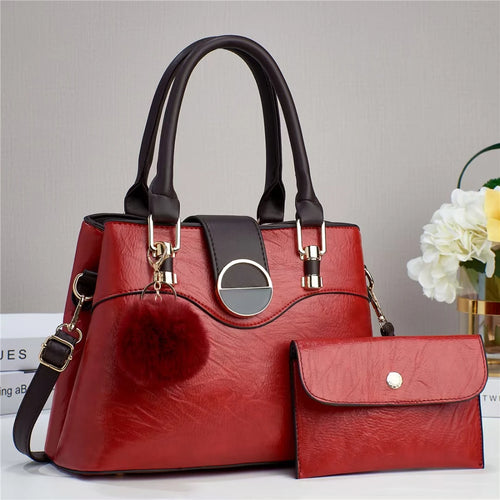 شنطة نسائية كاجوال للنساء - PU Leather Large Capacity Ladies Hand Ba