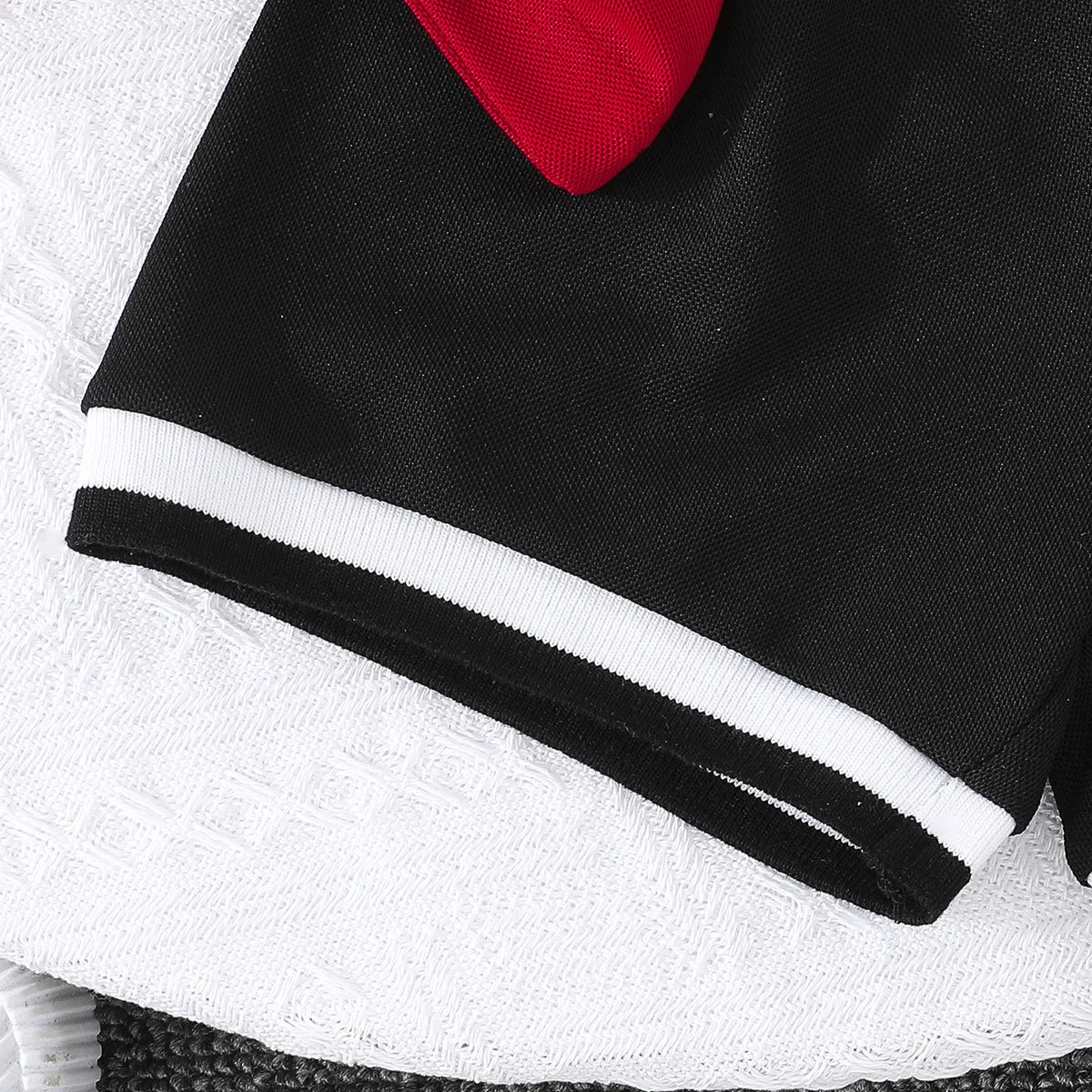 بدون أكمام black and red baby basketball بدلة with print pattern includes كاجوال fashion pants-طقم قطعتين