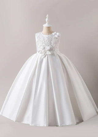 solid color أميرة فستان with جديد floral waist for بنات birthday party فستان صيف odm supply