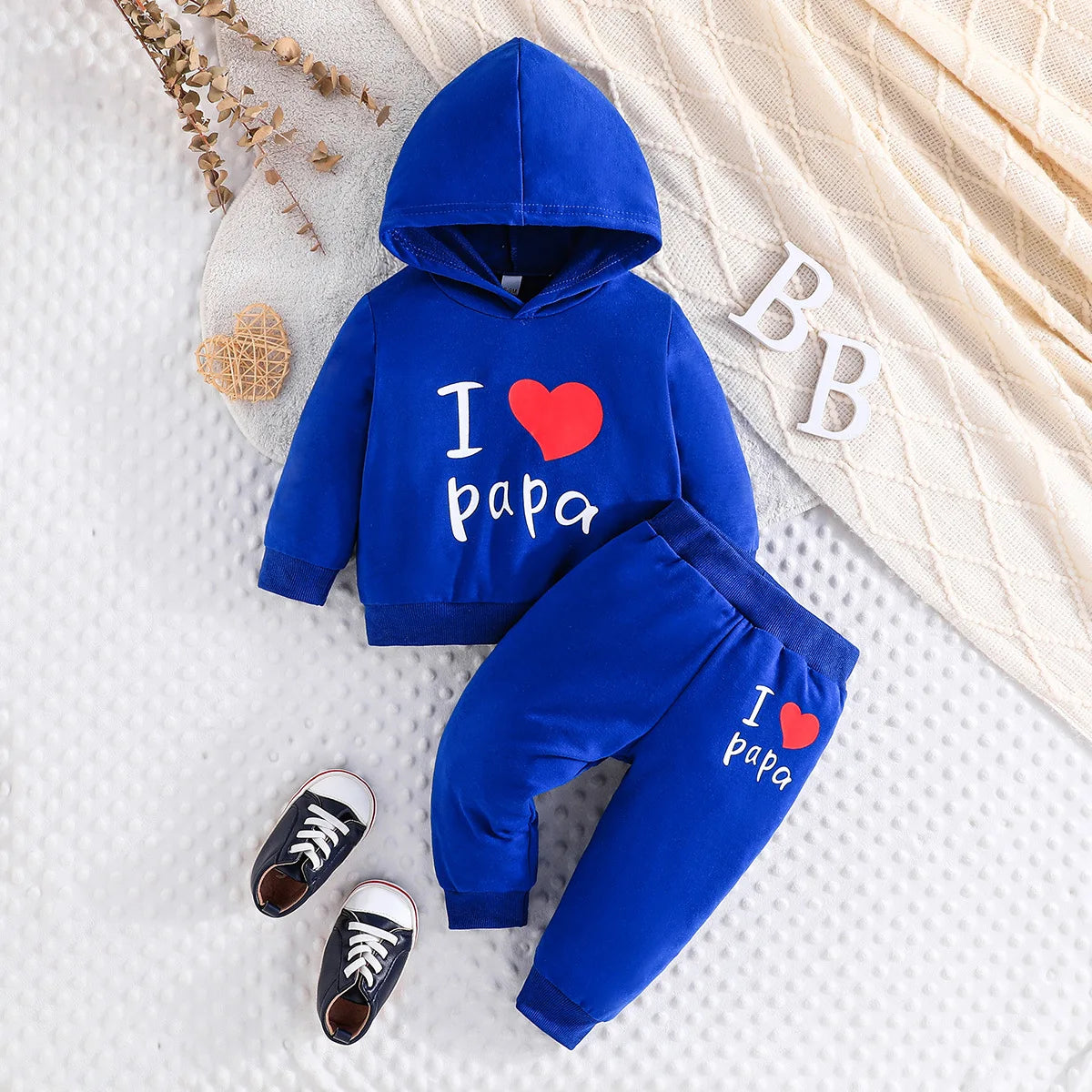 ربيع خريف cute toddler ولد بنت tracksuit letter full كم hoodie pants 2pcs outfit infant clothes baby طقم clothing