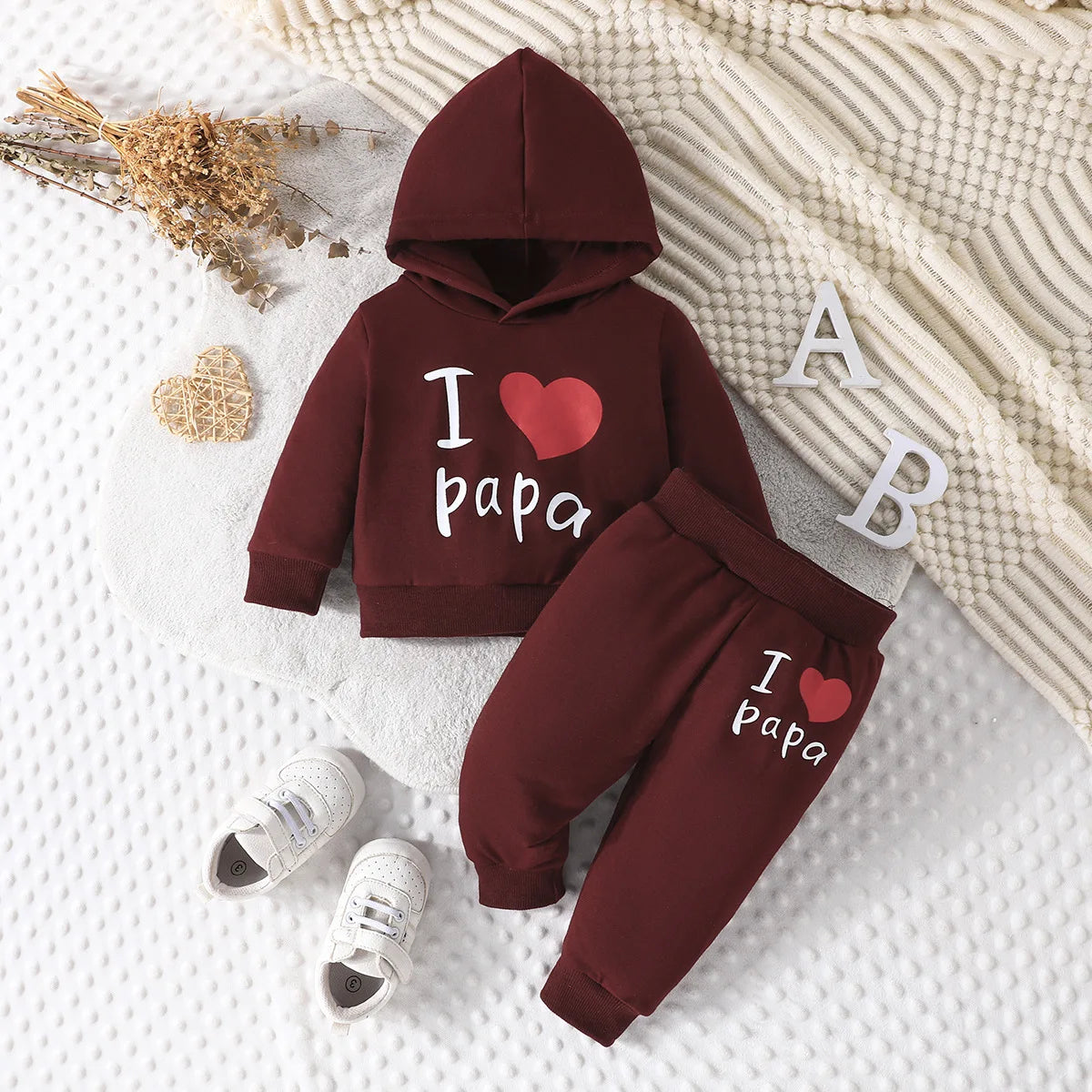 ربيع خريف cute toddler ولد بنت tracksuit letter full كم hoodie pants 2pcs outfit infant clothes baby طقم clothing