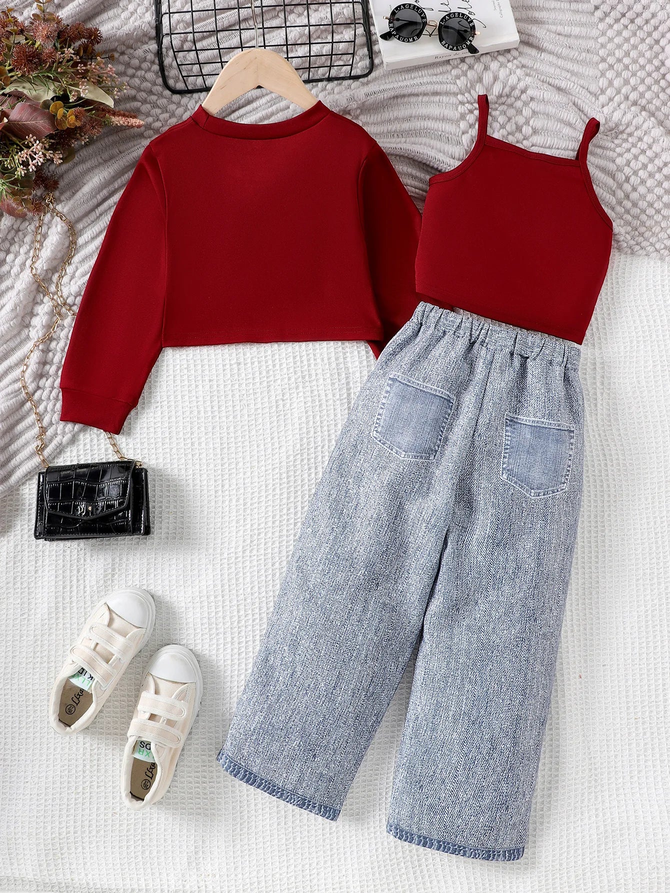ربيع وخريف جديد product explosion-printed pants بدلة for بنات children's clothing طقم