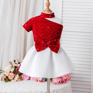 صيف cute بنت كاجوال بدلة baby child hanging neck shoulder sequin أكمام قصيرة unkempt cotton جيب