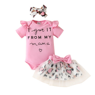 صيف infant newborn clothing طقم baby بنت bodysuit leopard تل bowknot جيب headband-أكمام قصيرة cotton 3pcs