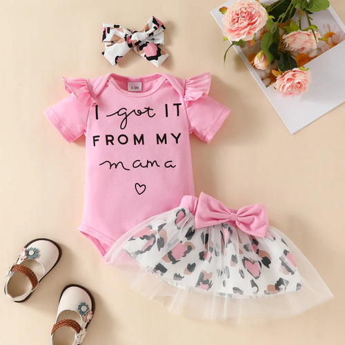 صيف infant newborn clothing طقم baby بنت bodysuit leopard تل bowknot جيب headband-أكمام قصيرة cotton 3pcs